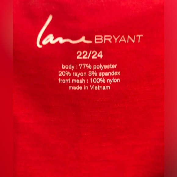 Lane Bryant Red Sequin Cami Tank Spaghetti Adjustable Straps Ruched Bust 22/24 - Picture 7 of 10